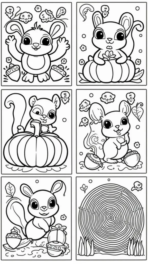 preschool coloring pages fall